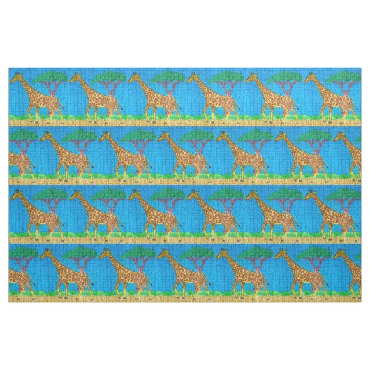 Giraffe - Pima-Baumwollstoff Stoff (Fat Quarter (45,7 x 55,9 cm))