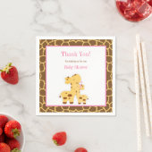 Giraffe Pink Girl Babyduschpapier Serviette (Beispiel)