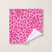 Giraffe Pink Skin Pattern Wildtierprint Badhandtuch Set (Waschlappen)