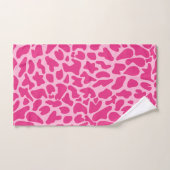Giraffe Pink Skin Pattern Wildtierprint Badhandtuch Set (Handtuch)
