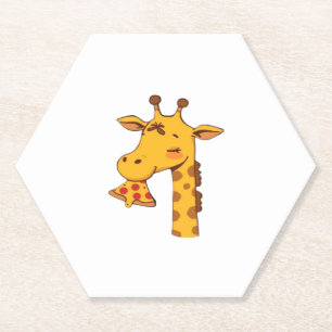 Giraffe-Pizza-Essen Hamburger süß herzlichen Glück Untersetzer