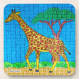 Giraffe - Plastikuntersetzer Getränkeuntersetzer
