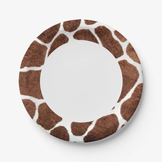 Giraffe-Plätze Pappteller (Vorderseite)