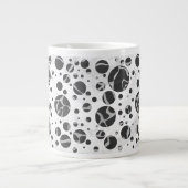 Giraffe Polka Dot Black and Light Gray Print Jumbo-Tasse (Vorderseite)