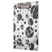 Giraffe Polka Dot Black and Light Gray Print Klemmbrett (Links)