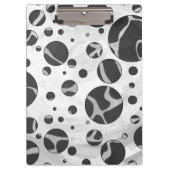 Giraffe Polka Dot Black and Light Gray Print Klemmbrett (Vorderseite)