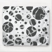 Giraffe Polka Dot Black and Light Gray Print Mousepad (Vorne)