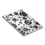Giraffe Polka Dot Black and Light Gray Print Notizblock (Rechte Seite)