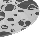 Giraffe Polka Dot Black and Light Gray Print Schneidebrett (Ecke)