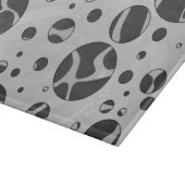 Giraffe Polka Dot Black and Light Gray Print Schneidebrett (Ecke)