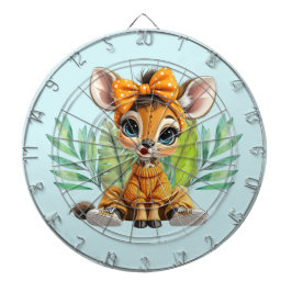 Giraffe Polka Dot Bow  Dartscheibe