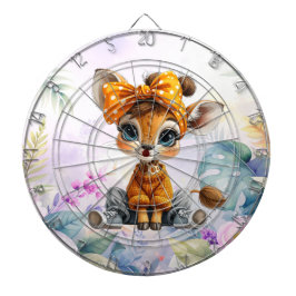 Giraffe Polka Dot Bow  Dartscheibe