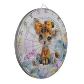 Giraffe Polka Dot Bow  Dartscheibe (Vorderseite Links)