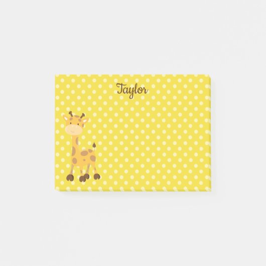Giraffe Polka Dot Cuteness Post-it Klebezettel (Vorderseite)