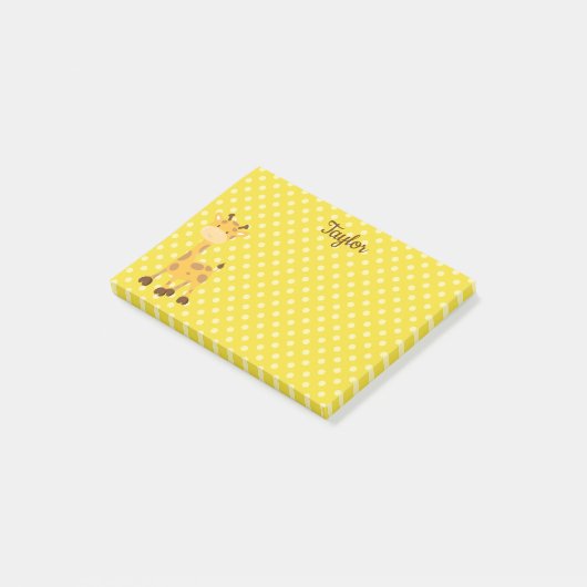 Giraffe Polka Dot Cuteness Post-it Klebezettel (angewinkelt)