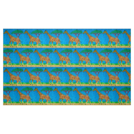 Giraffe - Polyestergewebe Stoff (Fat Quarter (45,7 x 55,9 cm))