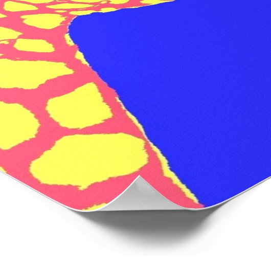 Giraffe Pop Art Poster (Ecke)