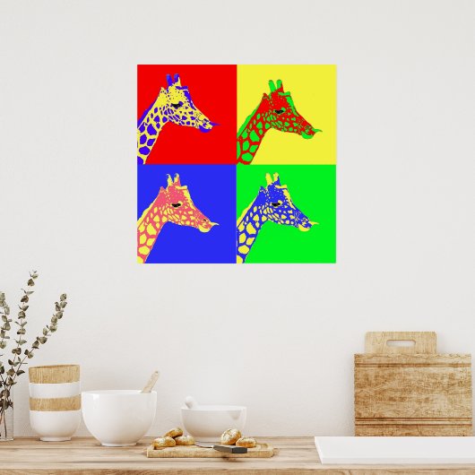 Giraffe Pop Art Poster (Küche)