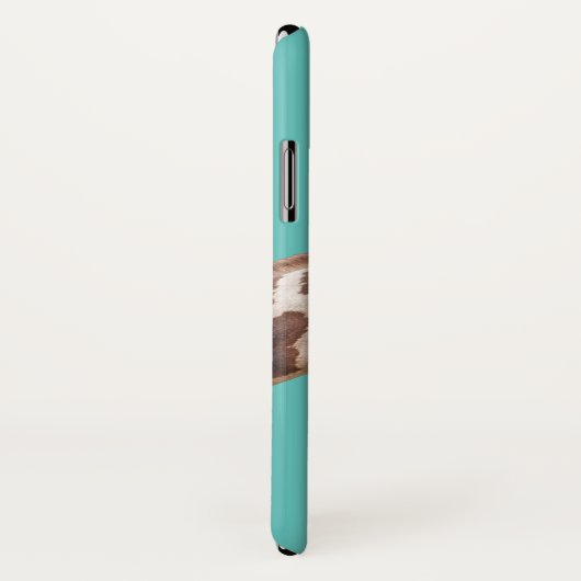 Giraffe Portrait auf Aquamarinen Personalisierten Case-Mate iPhone Hülle (Hinten/Rechts)