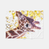 Giraffe Portrait Fleecedecke (Vorderseite (Horizontal))