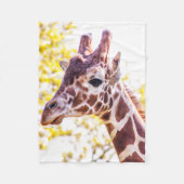 Giraffe Portrait Fleecedecke (Vorderseite)