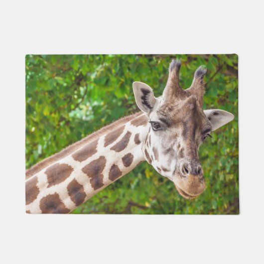Giraffe Portrait-Foto Fußmatte (Vorderseite)