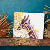 Giraffe Portrait Fotoplatte (Seite)