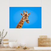 Giraffe Portrait gegen den Himmel Poster (Küche)