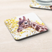 Giraffe Portrait Getränkeuntersetzer (Linke Seite)