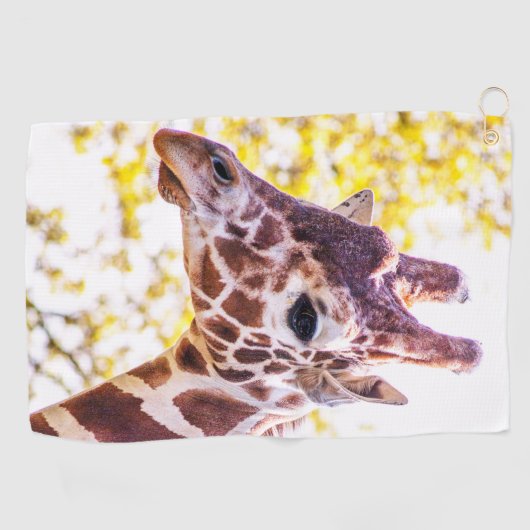 Giraffe Portrait Golfhandtuch (Horizontal)