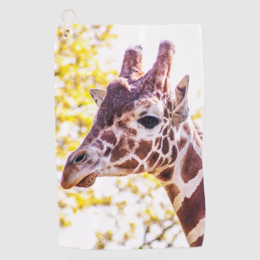 Giraffe Portrait Golfhandtuch (Vorderseite)