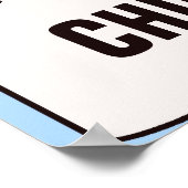 Giraffe Portrait, individualisierbares Textposter Poster (Ecke)