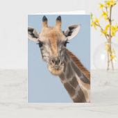 Giraffe-Portrait Karte (Gelbe Blume)