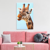 Giraffe-Portrait-Leinwand Leinwanddruck (Insitu (Wohnzimmer))