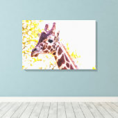 Giraffe Portrait Leinwanddruck (Insitu (Holzboden))