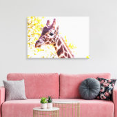 Giraffe Portrait Leinwanddruck (Insitu (Wohnzimmer))