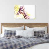 Giraffe Portrait Leinwanddruck (Insitu (Schlafzimmer))