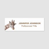 Giraffe Portrait Namensschild (Vorderseite)