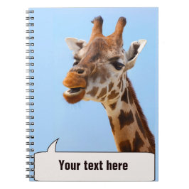 Giraffe-Portrait-Notizbuch Notizblock
