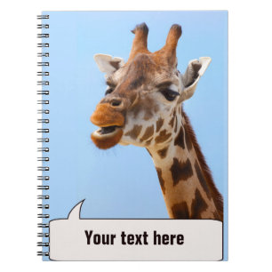 Giraffe-Portrait-Notizbuch Notizblock