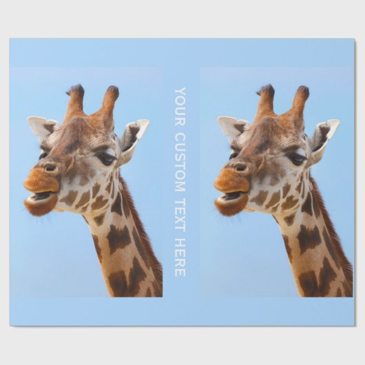 Giraffe Portrait-Papier Geschenkpapier (Flach)
