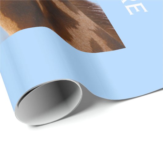 Giraffe Portrait-Papier Geschenkpapier (Rolleneckpunkt)