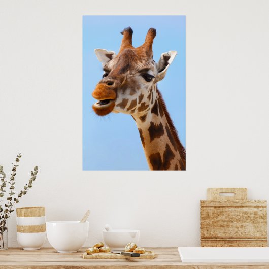 Giraffe-Portrait-Poster Poster (Küche)