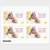 Giraffe Portrait Rechteckiger Aufkleber (Blatt)