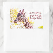 Giraffe Portrait Rechteckiger Aufkleber (Tasche)
