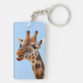 Giraffe Portrait-Schlüsselkette Schlüsselanhänger (Rückseite)