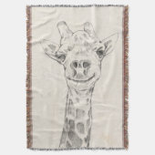 Giraffe Portrait Sketch Decke (Vorderseite Vertikal)