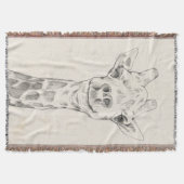 Giraffe Portrait Sketch Decke (Vorderseite)