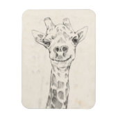 Giraffe Portrait Sketch Magnet (Vertikal)