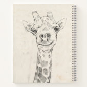 Giraffe Portrait Sketch Notizblock (Rückseite)